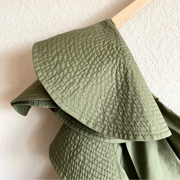 NWT Johanna Ortiz It's Never Too Late One Shoulder Midi Dress in Green Size 2 - Picture 7 of 15